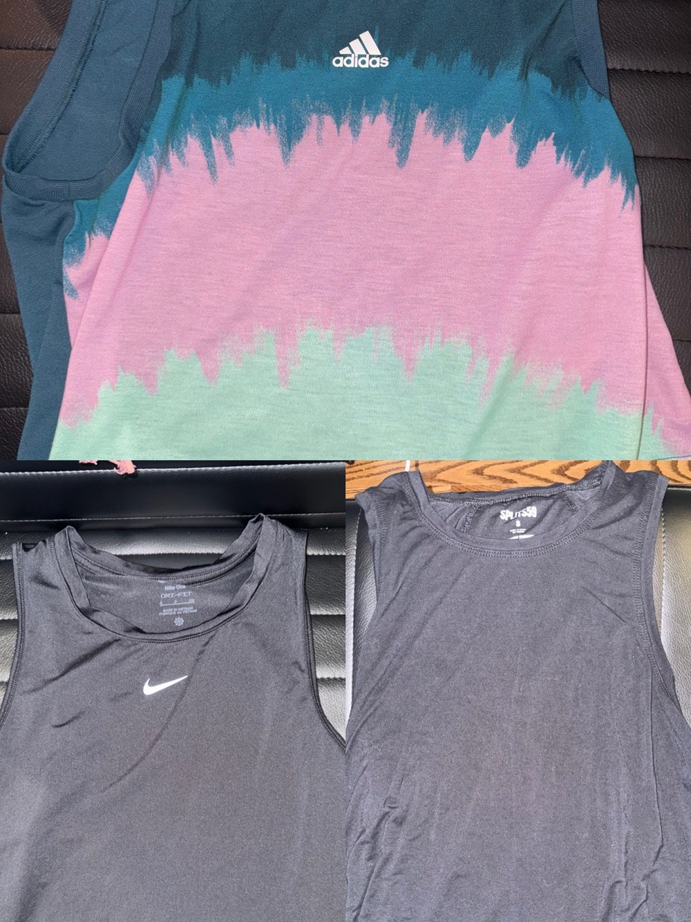 3 Athleisure crop tops - Adidas, Nike, Splits59